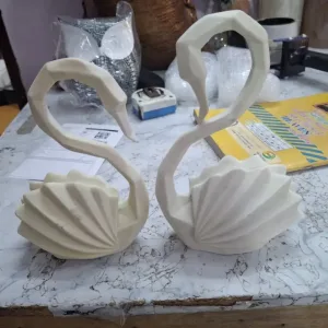 DIWALI Elegant White Swan Pair