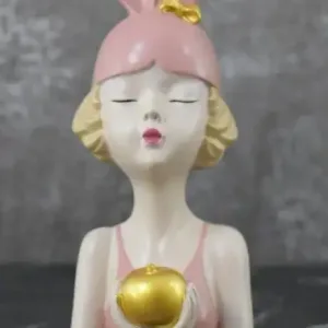 DIWALI Chic Bunny Girl with Golden Apple