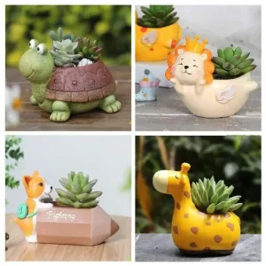 DIWALI Animal-Shaped Succulent Planters