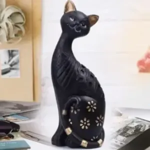 DIWALI The Elegant Black Cat Statue