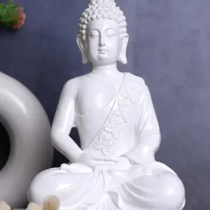 DIWALI Gautam Buddha WHITE Statue