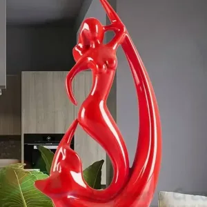 DIWALI Red Mermaid Statue