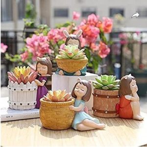 BASKET GIRL PLANTERS