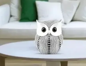 DIWALI White Owl Statue