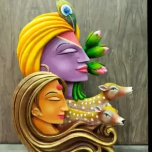 DIWAL Lord Krishna and Radha Wall Hanging