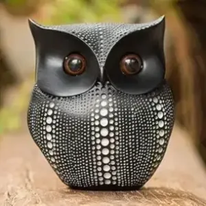 DIWALI Black Owl Statue