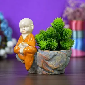 DIWALI Meditating Monk Planter
